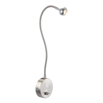 Globo - Flexible kleine LED-Leuchte LED/3W/230V glänzendes Chrom
