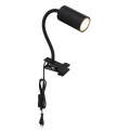 Globo – Flexible Lampe mit Klemme 1xGU10/25W/230V schwarz
