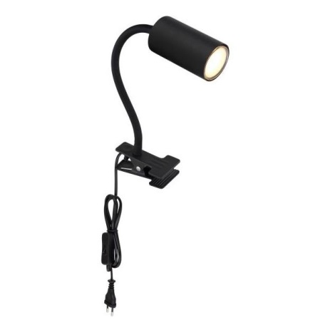 Globo – Flexible Lampe mit Klemme 1xGU10/25W/230V schwarz
