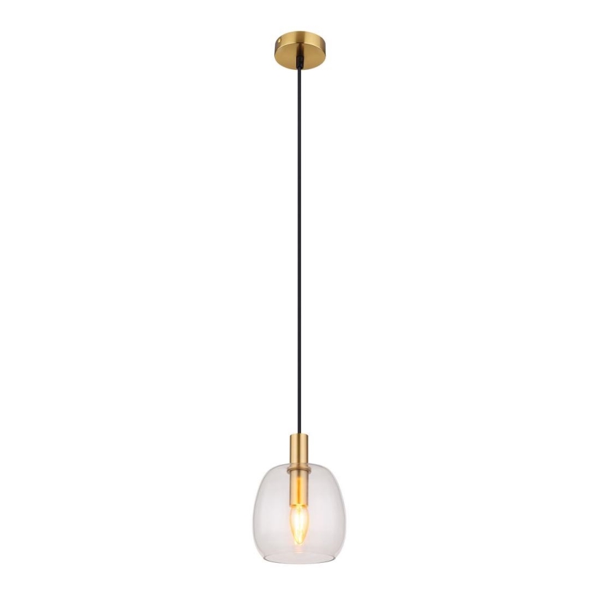 Globo - Hängeleuchte 1xE14/40W/230V d 16 cm Messing
