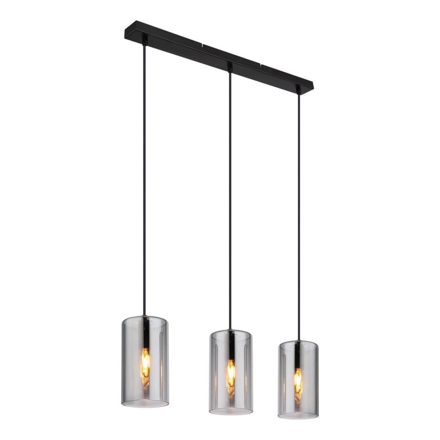 Globo - Hängeleuchte 3xE14/25W/230V schwarz