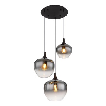 Globo - Hängeleuchte 3xE27/40W/230V d 48 cm schwarz