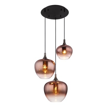 Globo - Hängeleuchte 3xE27/40W/230V kupfern