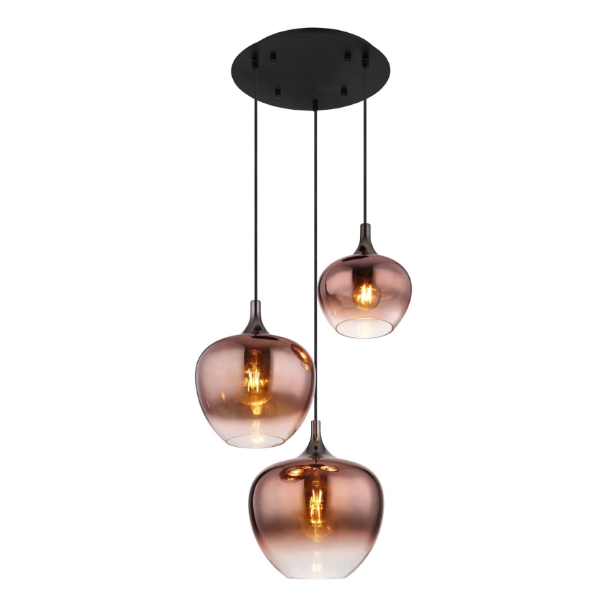 Globo - Hängeleuchte 3xE27/40W/230V kupfern