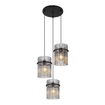 Globo - Hängeleuchte 3xE27/60W/230V d 47 cm schwarz