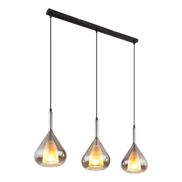 Globo - Hängeleuchte 3xE27/60W/230V schwarz