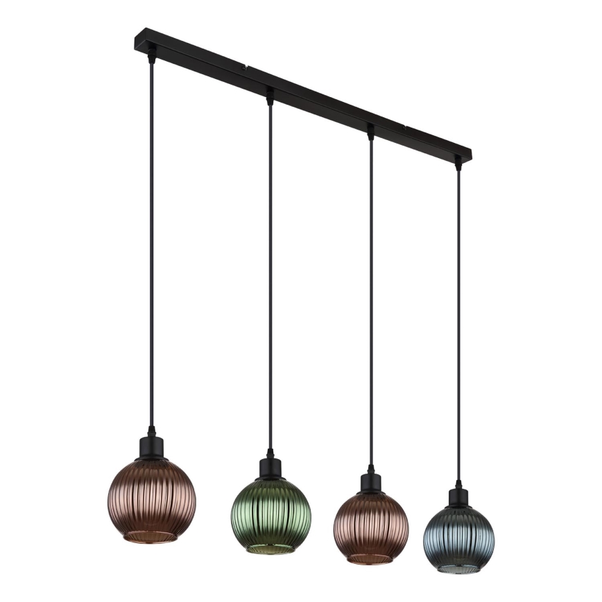 Globo - Hängeleuchte 4xE27/25W/230V kupfern/grün/blau