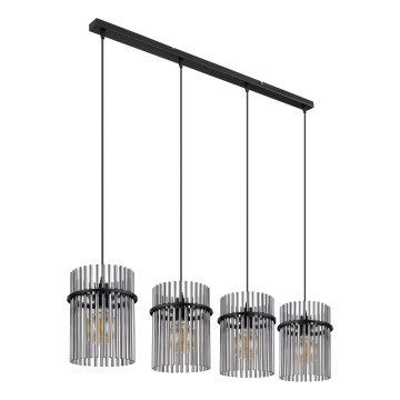 Globo - Hängeleuchte 4xE27/60W/230V schwarz