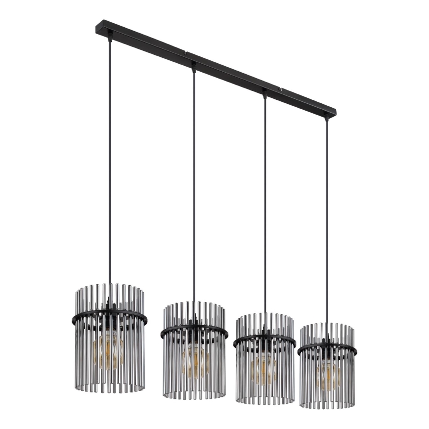 Globo - Hängeleuchte 4xE27/60W/230V schwarz
