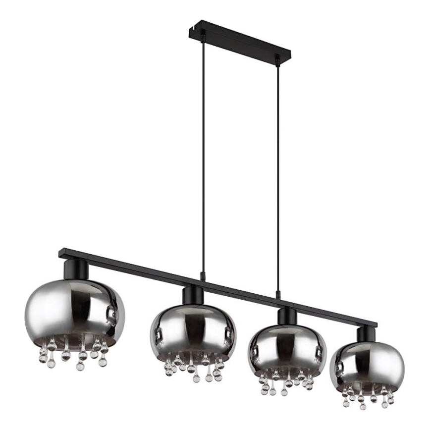 Globo - Hängeleuchte 4xE27/9W/230V schwarz