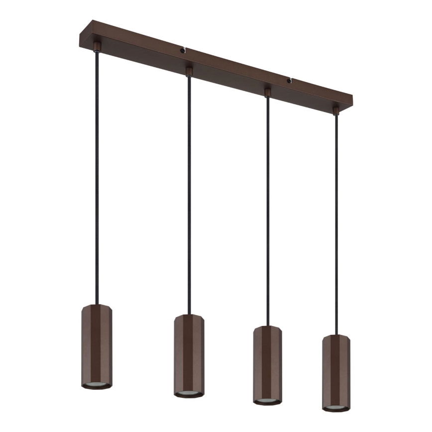 Globo - Hängeleuchte 4xGU10/25W/230V braun
