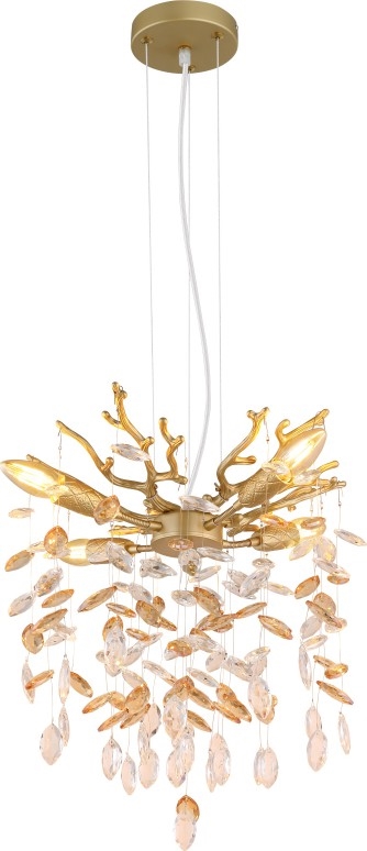 Globo - Hängeleuchte an Kabel 4xE14/40W/230V goldfarben