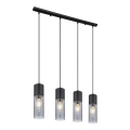 Globo - Hängeleuchte an Kabel 4xE27/25W/230V schwarz
