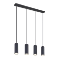 Globo - Hängeleuchte an Kabel 4xGU10/35W/230V schwarz