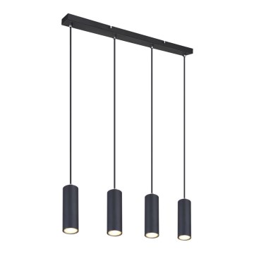 Globo - Hängeleuchte an Kabel 4xGU10/35W/230V schwarz