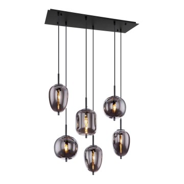 Globo - Hängeleuchte an Kabel 6xE14/40W/230V schwarz