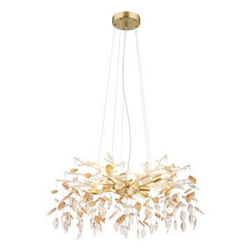 Globo - Kronleuchter an Aufhängung 8xG9/8W/230V d 61 cm golden