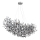 Globo - Kronleuchter an Kabel, 10xE14/40W/230V, silber