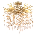 Globo - Kronleuchter an Stange 6xE14/40W/230V goldfarben
