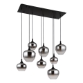 Globo - Kronleuchter mit Seilaufhängung 8xE27/40W/230V schwarz