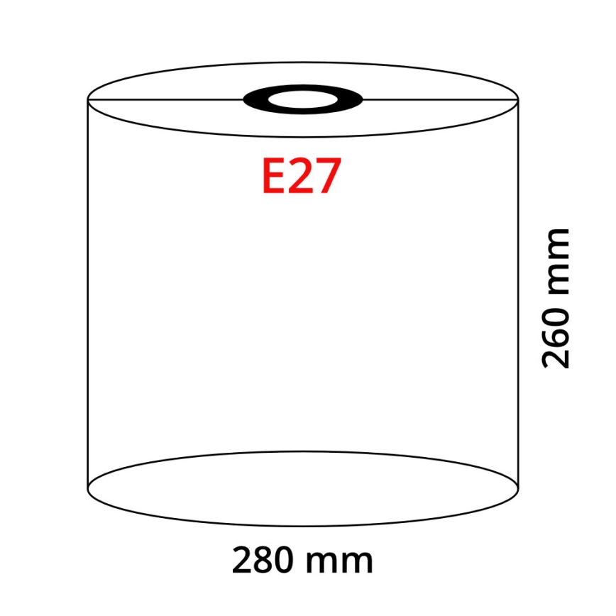Globo - Lampenschirm für E27-Leuchte, Ø 28 cm