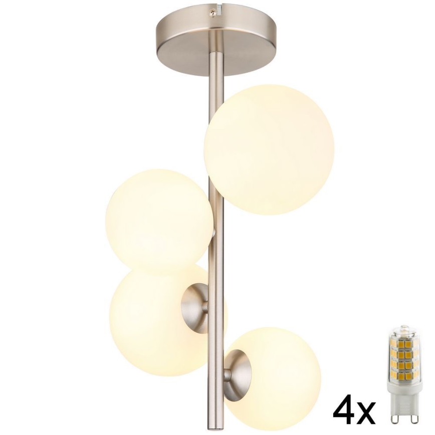 Globo - LED-Deckenleuchte an Stange 4xG9/3W/230V matt Chrom