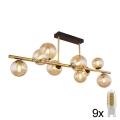 Globo - LED-Deckenleuchte an Stange 9xG9/3W/230V Messing