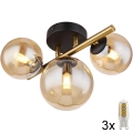 Globo - LED Deckenleuchte RIHA 3xG9/3,5W/230V Messing