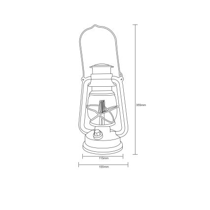 Globo - LED Dekorative Laterne LED/0,5W/3xAA