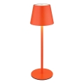 Globo - LED, dimmbar, mit Touch-Steuerung, wiederaufladbare Außen-Tischleuchte 3-in-1 LED/3W/5V 3000/4000/5000K IP54 1800 mAh rot