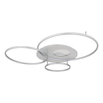Globo - LED dimmbare Deckenleuchte LED/70W/230V 2700-6500K Wi-Fi Tuya mattchrom + Fernbedienung