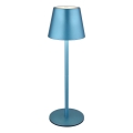 Globo - LED-dimmbare, per Touch steuerbare, wiederaufladbare Außen-Tischlampe 3-in-1 LED/3W/5V 3000/4000/5000K IP54 1800 mAh blau