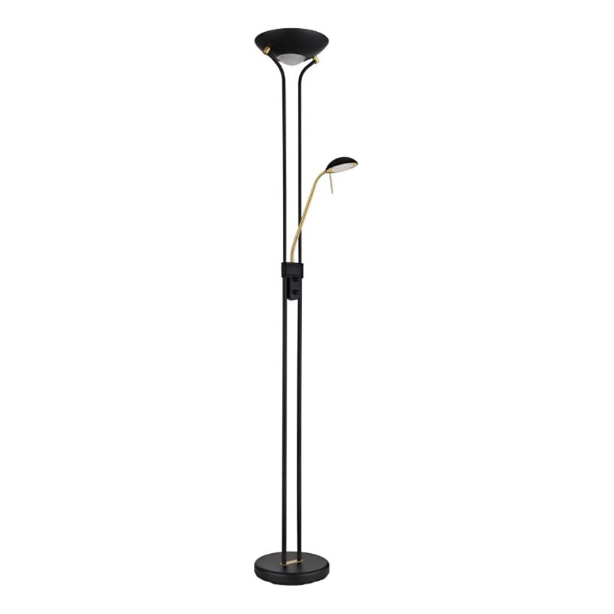 Globo - LED dimmbare Stehlampe LED/20W/230V + LED/5,5W 3000K schwarz/gold