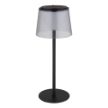 Globo - LED dimmbare Touch-Außen-Tischlampe LED/1,8W/5V IP44 1800 mAh schwarz/rauchfarben
