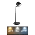 Globo - LED dimmbare Touch-Tischlampe 4in1 LED/6W/3,7V 3000K/4000K/6500K 1500 mAh USB schwarz