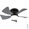 Globo - LED dimmbarer Deckenventilator LED/10W/230V 3000-6500K grau + Fernbedienung