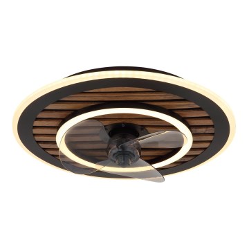 Globo - LED-dimmbarer Deckenventilator LED/36W/230V 2700-6000K schwarz + Fernbedienung