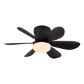 Globo - LED-dimmbarer Deckenventilator LED/5W/230V 2700-6500K schwarz + Fernbedienung