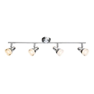 Globo - LED Einbauleuchte 4xLED/4W/230V glänzender Chrom