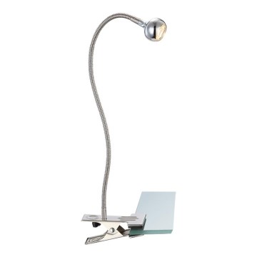 Globo - LED Flexibles Leselicht mit Clip LED/3W/230V mattchrom