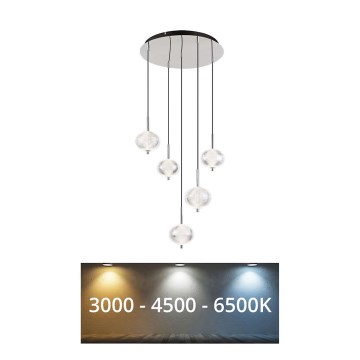 Globo - LED-Hängeleuchte 5xLED/6,6W/230V 3000/4500/6500K