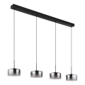 Globo - LED-Hängeleuchte an Kabel LED/24W/230V schwarz/rauchfarben