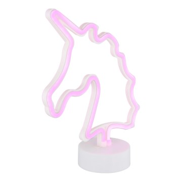 Globo - LED-Neon-Tischdekoration LED/2W/3xAA Einhorn