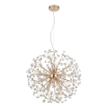 Globo - LED-Pendelleuchte an Stahlseil 9xG9/3,5W/230V goldfarben