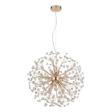 Globo - LED-Pendelleuchte an Stahlseil 9xG9/3,5W/230V goldfarben