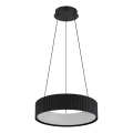 Globo - LED-Pendelleuchte an Stahlseil LED/45W/230V 2700/4000/6000K Ø 46 cm schwarz