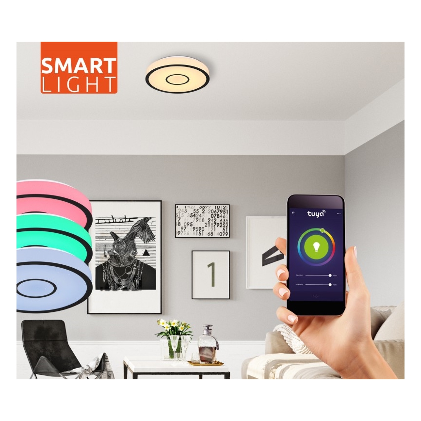 Globo- LED RGB Badezimmer-Dimmleuchte LED/30W/230V IP44 Wi-Fi Tuya + Fernbedienung