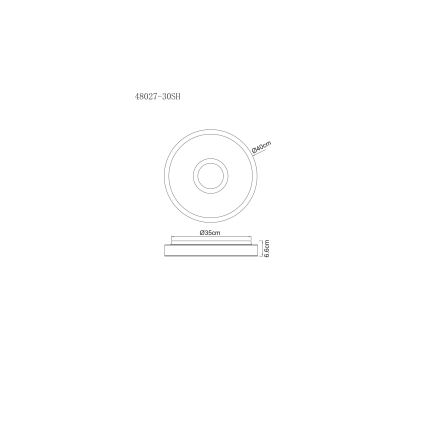 Globo- LED RGB Badezimmer-Dimmleuchte LED/30W/230V IP44 Wi-Fi Tuya + Fernbedienung