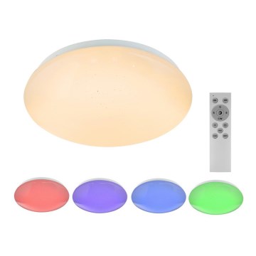 Globo - LED RGB dimmbare Deckenleuchte LED/12W/230V + LED/3W + Fernbedienung
