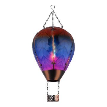 Globo - LED-Solar-Hängedekoration 24xLED/0,2W/3V IP44 Heißluftballon